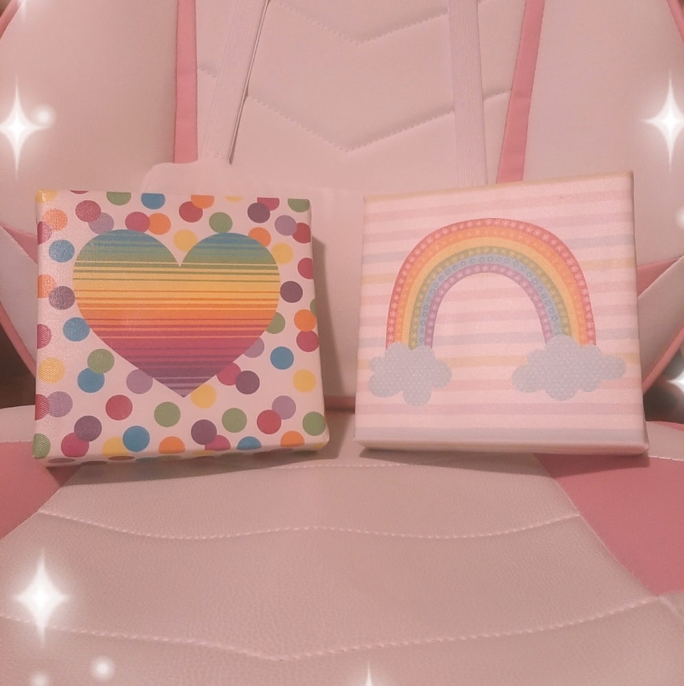 💗2 Rainbow canvases💗